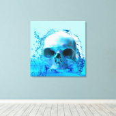 Skull in Water Canvas Print Leinwanddruck (Insitu (Holzboden))