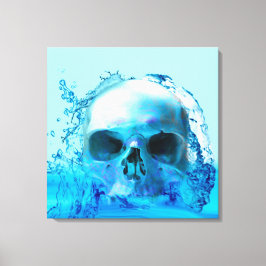 Skull in Water Canvas Print Leinwanddruck