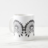 Skull Indianer Kaffeetasse (Vorderseite Links)