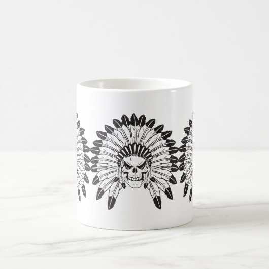 Skull Indianer Kaffeetasse (Mittel)