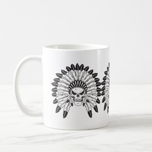 Skull Indianer Kaffeetasse (Links)