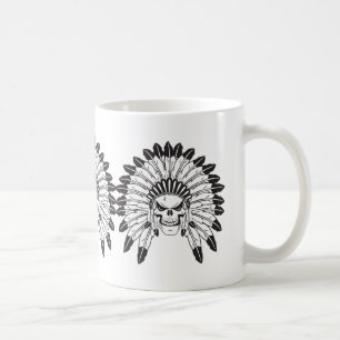Skull Indianer Kaffeetasse