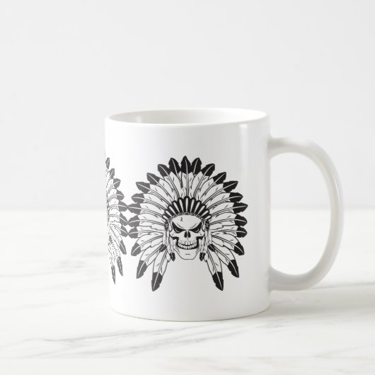Skull Indianer Kaffeetasse (Rechts)