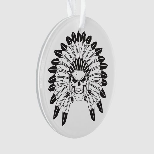 Skull Indianer Ornament (Vorderseite)