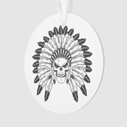 Skull Indianer Ornament (Vorderseite)