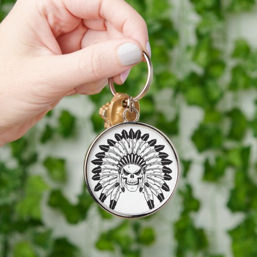 Skull Indianer Schlüsselanhänger (Hand)