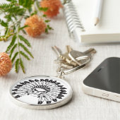 Skull Indianer Schlüsselanhänger (Seite)