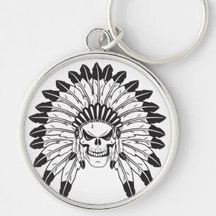 Skull Indianer Schlüsselanhänger
