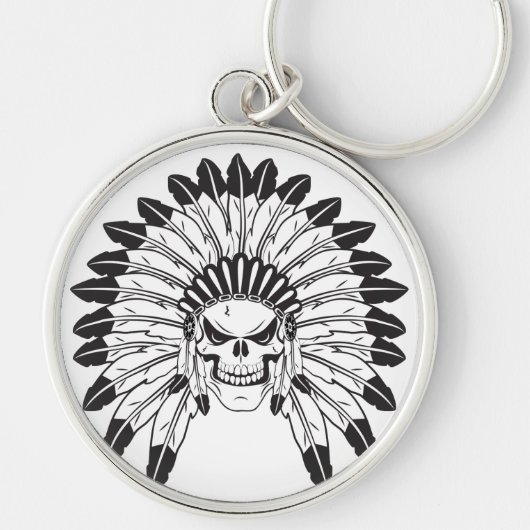 Skull Indianer Schlüsselanhänger (Vorne)