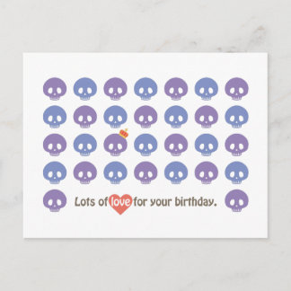 SKULL IST GEBURTSTAG POSTKARTE
