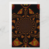 Skull Kaleidoskop Art Print Briefpapier (Vorne/Hinten)