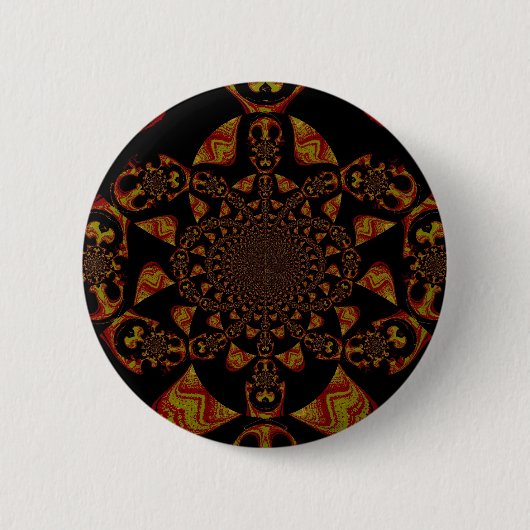 Skull Kaleidoskop Art Print Button (Vorderseite)