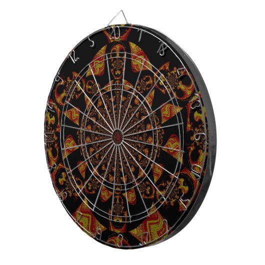 Skull Kaleidoskop Art Print Dartscheibe (Vorderseite rechts)