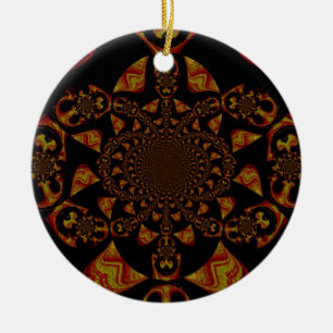 Skull Kaleidoskop Art Print Keramikornament