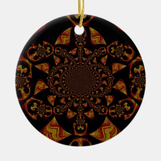 Skull Kaleidoskop Art Print Keramikornament (Vorne)