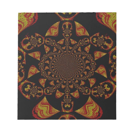 Skull Kaleidoskop Art Print Notizblock (Vorderseite)