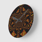Skull Kaleidoskop Art Print Runde Wanduhr (Winkel)