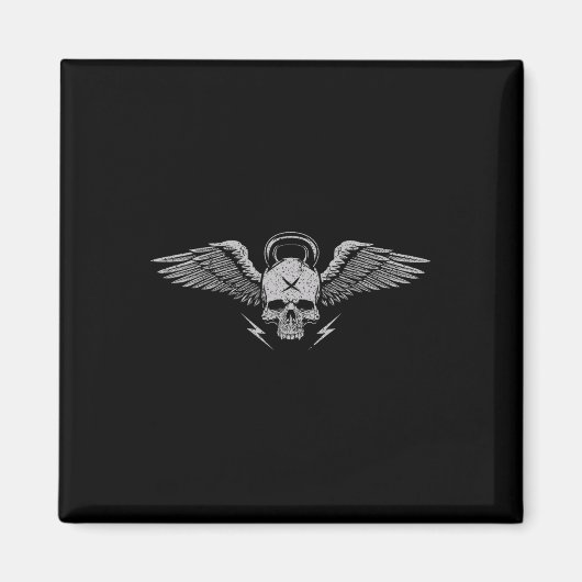 Skull Kettlebell Trainingsgerät für Stärke Magnet (Vorne)