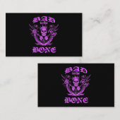 Skull King Gothic Skeleton Bad Bone Halloween Horr Visitenkarte (Vorne/Hinten)