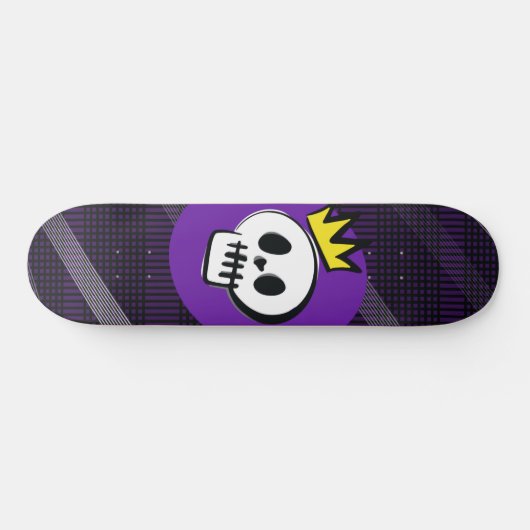 Skull King – Minimal Punk Skateboard (Horizontal)