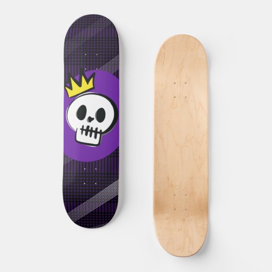 Skull King – Minimal Punk Skateboard (Vorderseite)