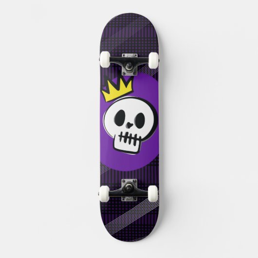 Skull King – Minimal Punk Skateboard (Vorderseite)