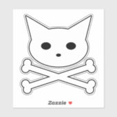 {{{{{ Skull Kitty }}}} Aufkleber (Blatt)