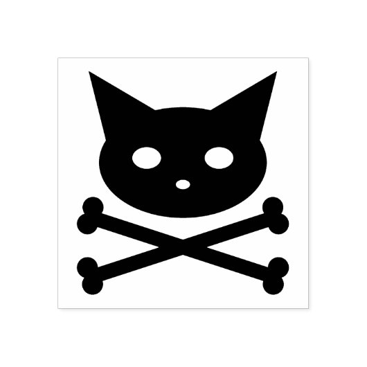 +{{ Skull Kitty }}+ Gummistempel (Prägung)