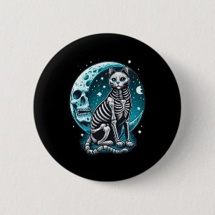 Skull - Kitty Skeleton Halloween Kostüm Idee Button
