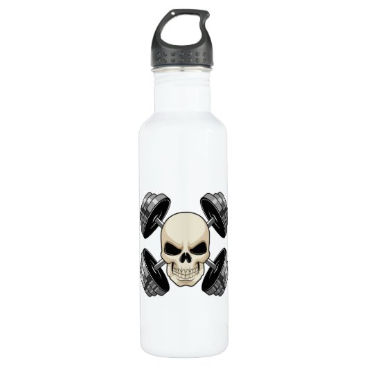 Skull-Krafttraining Dumbells Edelstahlflasche (Vorderseite)