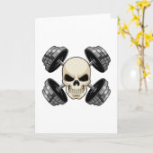 Skull-Krafttraining Dumbells Karte (Gelbe Blume)