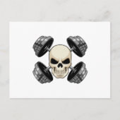 Skull-Krafttraining Dumbells Postkarte (Vorderseite)