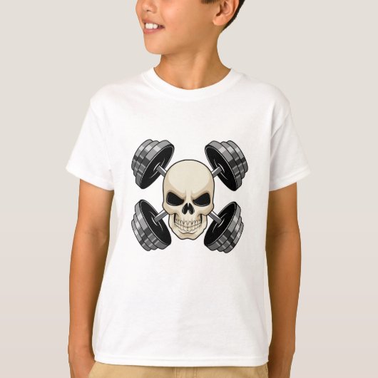 Skull-Krafttraining Dumbells T-Shirt (Vorderseite)