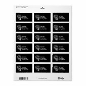 Skull-Label Adressaufkleber (Vorne)