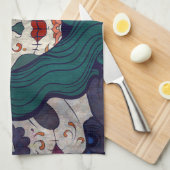 Skull Ladys Geschirrtuch (Viertel Falte)