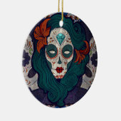 Skull Ladys Keramik Ornament (Rechts)