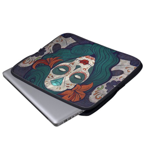 Skull Ladys Laptopschutzhülle (Vorne Knopf)