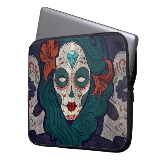 Skull Ladys Laptopschutzhülle (Vorderseite Links)