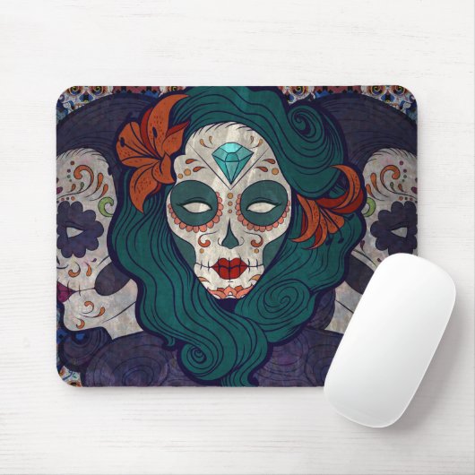 Skull Ladys Mousepad (Mit Mouse)