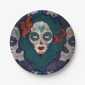 Skull Ladys Pappteller (Vorderseite)