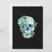 Skull-Liebe im First Fright Halloween-Brautparty Einladung (Rückseite)