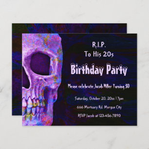 Skull Lila Geburtstagsparty RIP zu seinem 20er-Bud