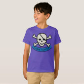 Skull - Lila Kids' Basic Hanes Tagless T - Shirt (Vorne ganz)