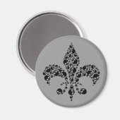 Skull Lilie Magnet (Vorderseite/Rückseite)