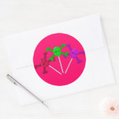 Skull Lollipops Runder Aufkleber (Umschlag)