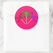 Skull Lollipops Runder Aufkleber (Tasche)
