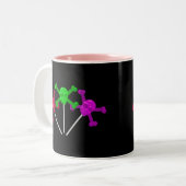 Skull Lollipops Zweifarbige Tasse (Vorderseite Links)