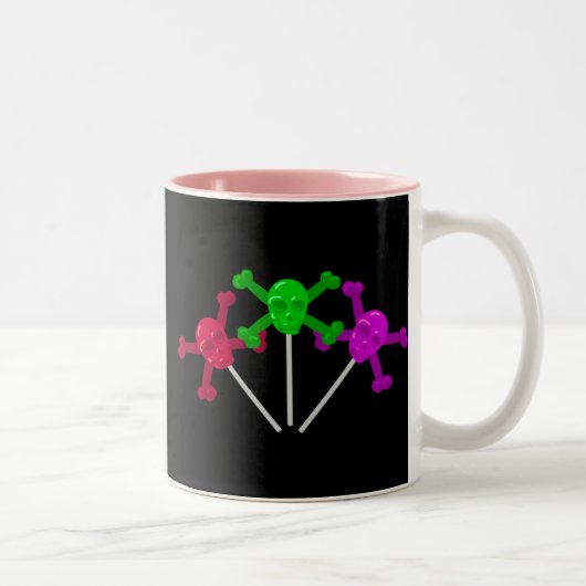 Skull Lollipops Zweifarbige Tasse (Rechts)