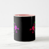 Skull Lollipops Zweifarbige Tasse (Mittel)