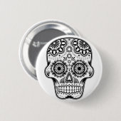Skull "Los Muertos" Mexiko Buttons Pin Anstecker (Vorne & Hinten)